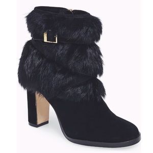 New Louise Et Cie Yuma- Suede & Fur Ankle Boots  9